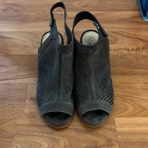 Vince Camuto grey suede slingback heel